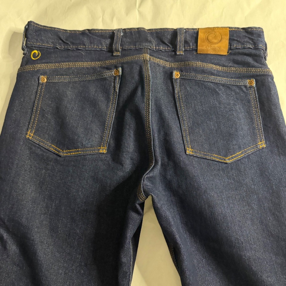 Origin Maine‎ Grown Sewn in America Mens Dark Wash Indigo Denim Jeans Size 34x30